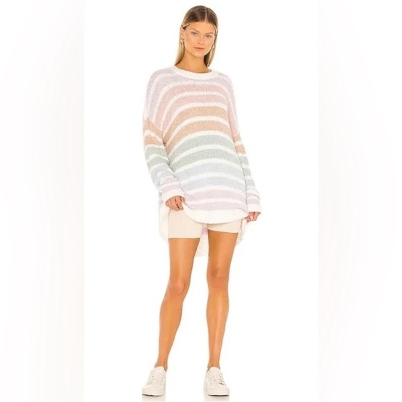 Show me your MuMU Flurry Powder Stripe Knit Sweater Size Small - Picture 1 of 8